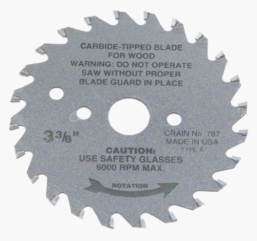 NEW Crain Cutter 787 3-3/8-Inch 24 Tooth Wood Saw Blade for 795 Toe Kick Saw