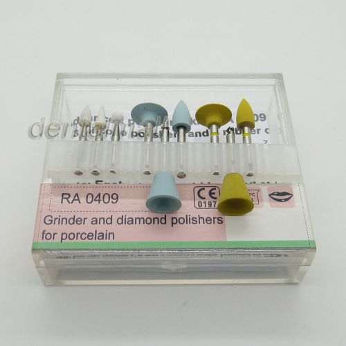 Dental Lab Polishng Burs Tips Cups Silicone Polisher Diamond Bur 2.35MM RA0409