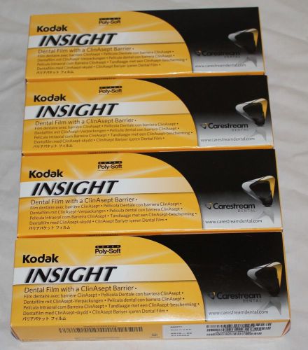 Lot of 4 Kodak Insight Poly Soft Dental X-Ray Film IP-21c IP-21 Size 2