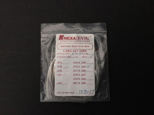 Dental Orthodontic Stainless Steel Arch Wire (.016x.022) from Nexadental