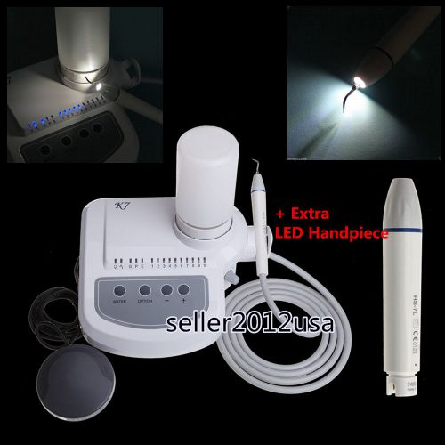 Dental Ultrasonic Scaler LED Fiber Optic Handpiece Fit DTE Tips +Extra Handpiece