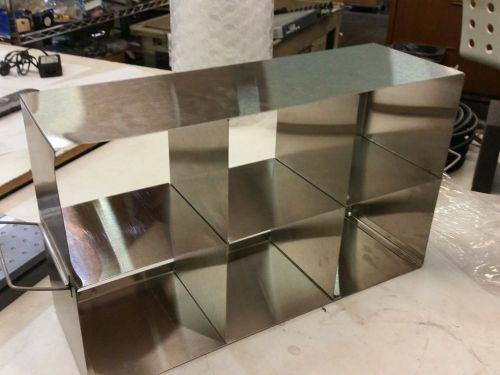 Usa scientific 3x2 6 place stainless steel freezer rack h boxes 2606-1550 for sale