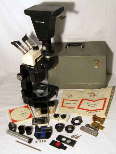 Bausch &amp; lomb stereozoom 7 microscope accessories case more stereo zoom vtg sz7 for sale