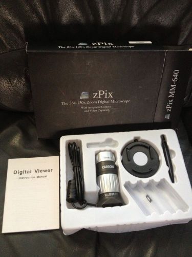 Carson Z-pix Digital Zoom Microscope New 26x-130x Zoom Science Educational Gift
