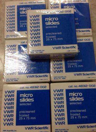 LOT OF 7 PACKS  48312-002 VWR® Frosted Micro Slides.25x75x1.0mm.Precleaned.NIB