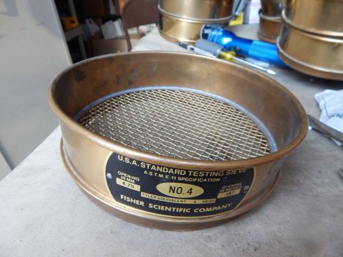 U.S. Standard Testing Sieve&#034;Fisher Scientific&#034; #4