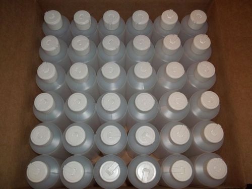 36 Natural Cylinder HDPE Bottles with Flip Top Caps 8oz BPA Free