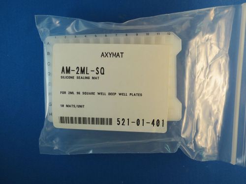 Qty 10 axygen axymat 96 square well sealing mats silicone # am-2ml-sq for sale