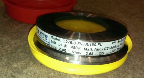 JM CANTY 3&#034; FUSEVIEW HAST C276 TRICLAMP SIGHT GLASS C276-3-FVTRI150-FL