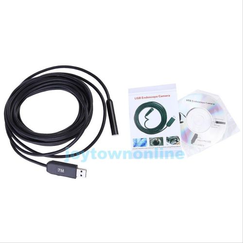 7M 4 LED USB Waterproof Endoscope Borescope Snake Inspection Video Camera #JT1