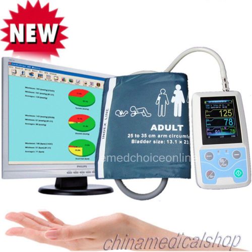 BID New 24 hours Ambulatory Blood Pressure Monitor Holter ABPM with 5 Cuffs !!!