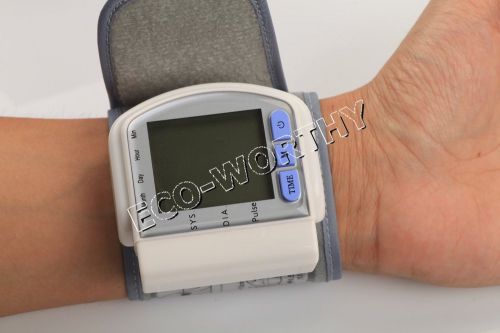 ECOWORTHY  1PC Digital Memory Wrist Blood Pressure Monitor &amp; heart beat meter