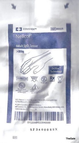 24 Lot Brand New Nellcor OxiMax™ MAX-A ADULT SpO2 Sensors Sterile by Covidien