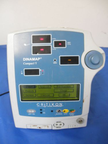 Critikon Dinamap Compact T Vital Sign Monitor Parts or Repair ~(S7471)~