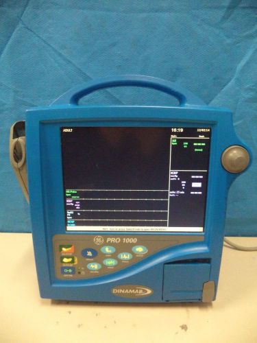 GE Critikon Dinamap Pro 1000 ECG, EKG Patient Monitor Vital Signs Monitor