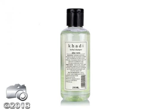 100% PURE KHADI HERBAL PRODUCT ALOEVERA SHAMPOO AQUA, TULSI, BHRINGRAJ, SHIKAKAI