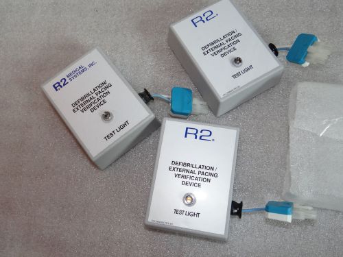 R2 Cardiotronics Systems Model 32-188DP defibrillator tester / Set of 3