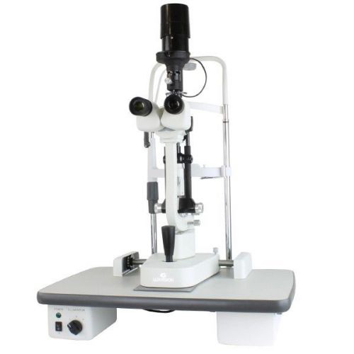 Us ophthalmic slit lamp microscope with table top sl-1400 luxvision warranty for sale