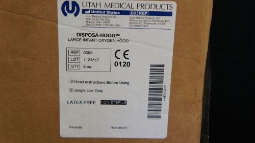 Utah Medical 0305 Disposa-Hood Large Infant Oxygen Hood ~ Box of 8