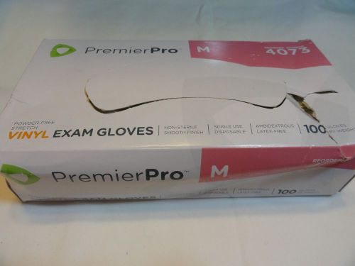 Nitrile Exam PremierPro Gloves MEDIUM  -  1-Box (Total 100 Gloves)