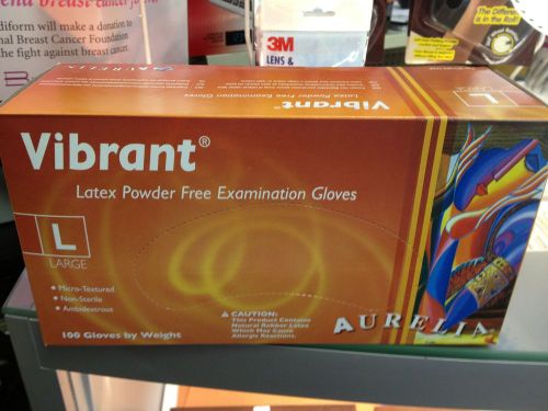 4 Cases Of Vibrant Medium &amp; Large Latex Exam Gloves ( 2 Of Each )