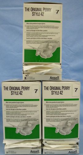 147 Pr/Pkgs Ansell &#034; The Original Perry Style 42&#034; Surgical Gloves #5711103