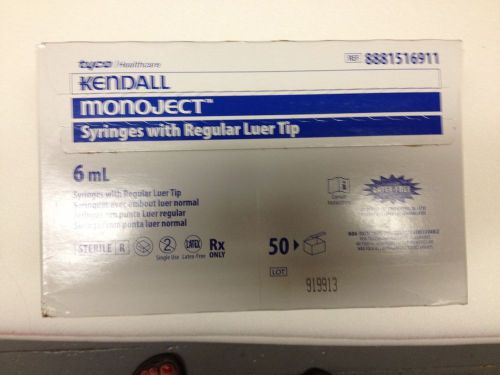 Monoject syringes with regular luer tip 6 ml pack of 50