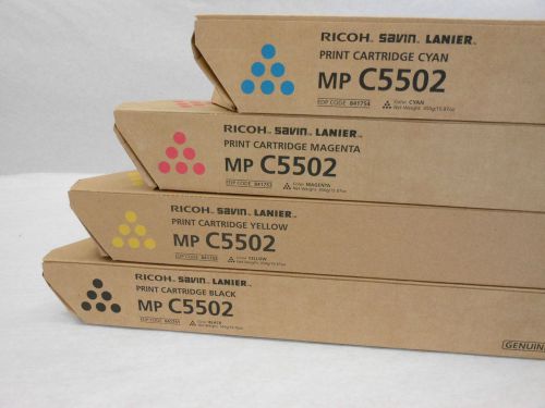 Genuine Ricoh Savin Lanier Print Cartridges MP C5502 Set