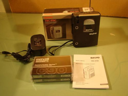 SANYO TRC-970C HANDHELD STANDARD CASSETTE VOICE RECORDER-USERS GUIDE