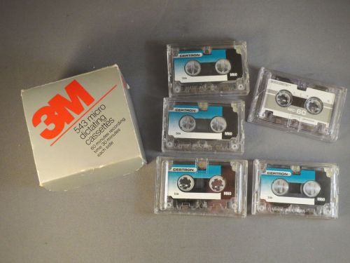 3M 543 Micro Dictating Cassette Tapes Box of 5