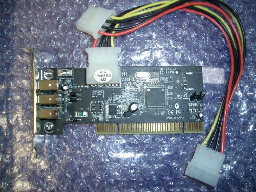 Adaptec AFW-4300D 3-Port IEEE-1394 FireWire PCI Card  with Auxiliary Power Cable