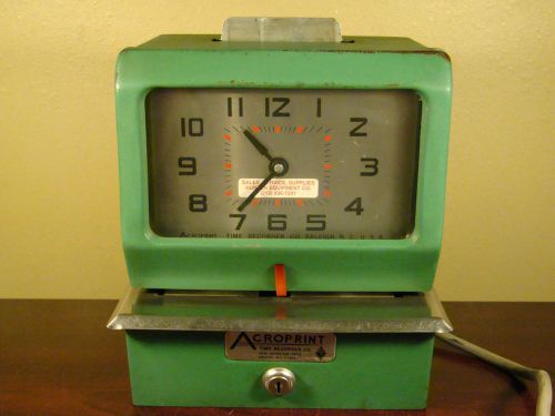ACROPRINT 125AR3 TIME CLOCK RECORDER   (for repair or parts only)