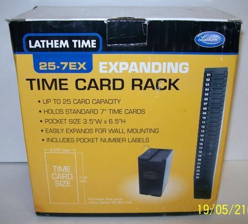 Lathem time 25-7ex expanding time card rack new for sale