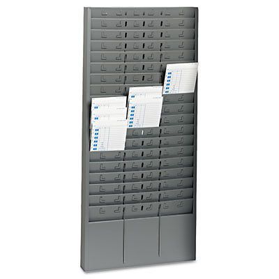 Steel time card rack with adjustable dividers, 5&#034; pockets for sale