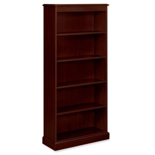 94000 Series Five-Shelf Bookcase, 35-3/4w x 14-5/16d x 78-1/4h, Mahogany