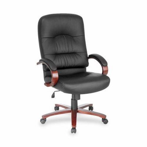 Lorell Executive High-Back Chair, 26-1/2&#034;x30&#034;x46-1/4&#034;, BK Lthr (LLR60335)