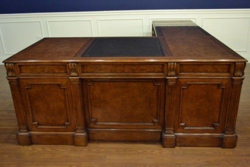 Leighton hall return desk, l shape, mahogany never used! retails $12000 for sale