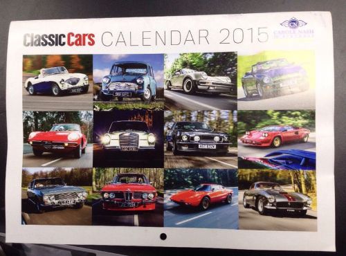 NEW CLASSIC CARS CALENDAR 2015, Carole Nash, Porsche, BMW, Mini, Aston Martin