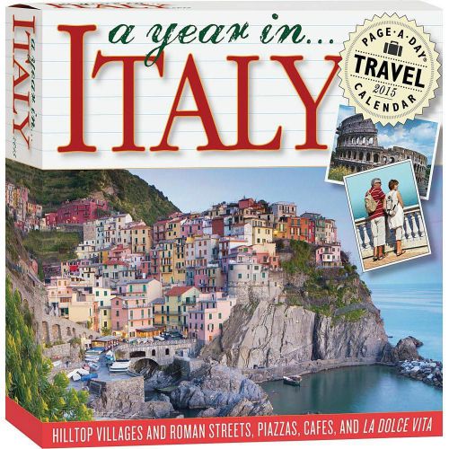 A Year in Italy 2015 Desk Calendar Page A Day Free Shipping NIB