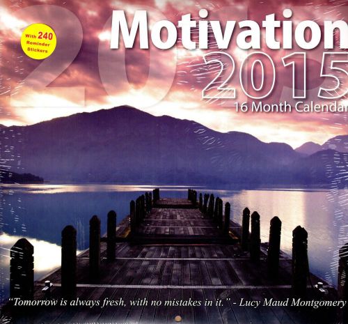 Motivation  - 2015 16 Month  WALL CALENDAR with 240 Stickers - 12x11