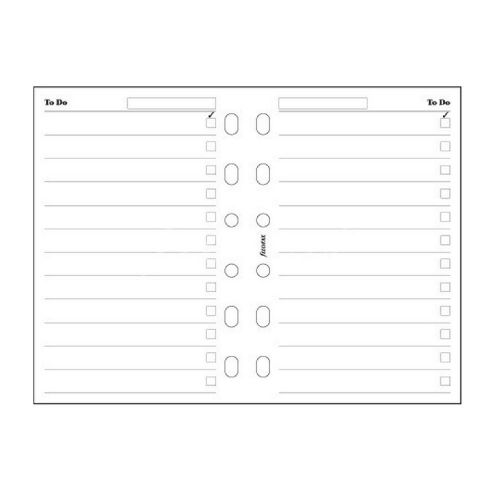 Filofax Pocket To Do List White Colour Organiser Insert Accessory Refill 212253