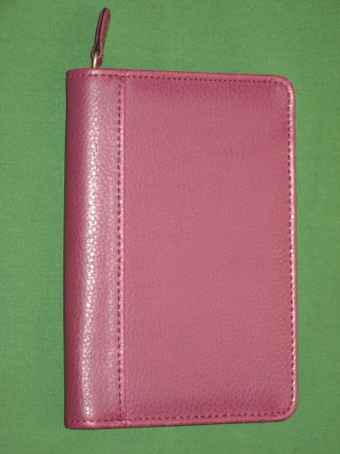 POCKET ~ RED FAUX-LEATHER Franklin Covey 365 Planner ZIPPER Binder NOTEPAD Note