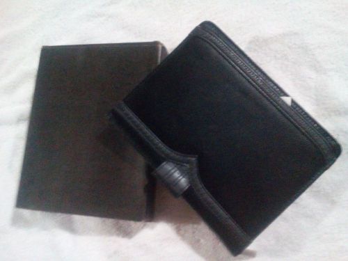 LEEDS 1600 BLACK ZIPPERED JR PADFOLIO ORGANIZER GREAT FOR TABLET  wingtip jr