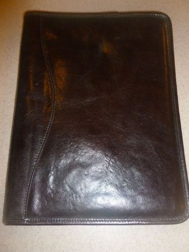 Jack Georges Genuine Leather Planner Organizer USA Brown Notebook Holder