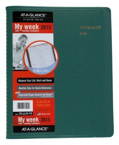 AT-A-GLANCE Weekly  Monthly Appointment Book 2015, LifeLinks, Blue(70-LL10-10)
