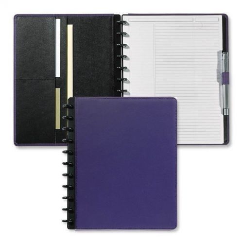 New, boxed! purple ~ letter ~ levenger circa leather foldover notebook (w/paper) for sale