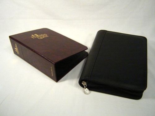Black compact size franklin covey planner binder organizer quest zipper storage for sale