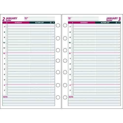 Day Runner Daily Refill 3-3/4&#039;&#039; x 6-3/4&#039;&#039; 1 Page Per Day Dated 1 Year