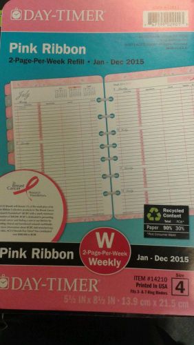 Pink Ribbon 2015 daily planner refill pack