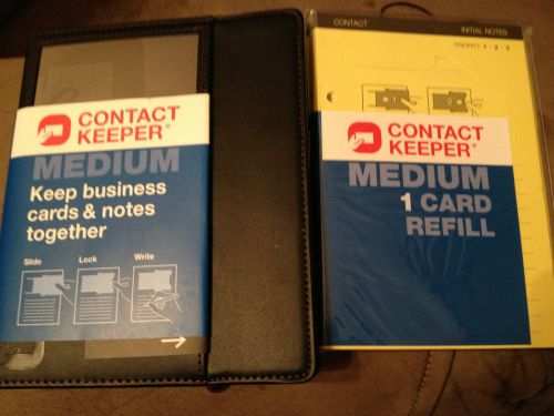 Contact Keeper Medium Business Cards Notes Folder and Refill